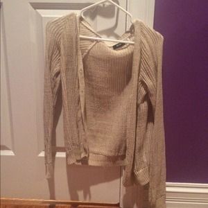 cream open weave urban sweater