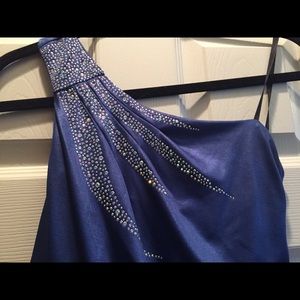 Short blue homecoming dress