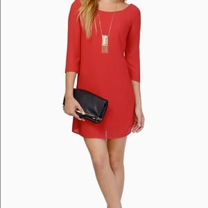 Tobi red cross back dress