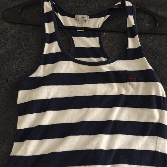 Striped Racer Back Tank - Picture 2 of 3