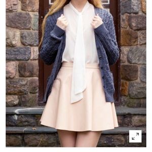 American Apparel Lambskin Circle Skirt Peach