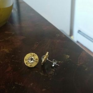 Bullet stud earrings