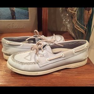 Baby blue sperrys