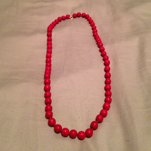 Red beaded necklace