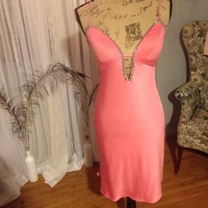 Formal pink diamond dress