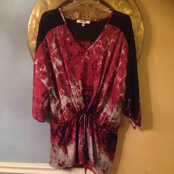 Print Dolman Sleeve Blouse