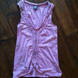 Free people braided front tank in pink