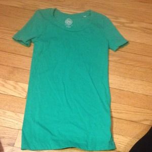 green tee shirt
