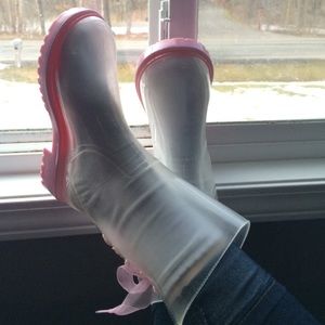 Pink Ombre Jelly Boots