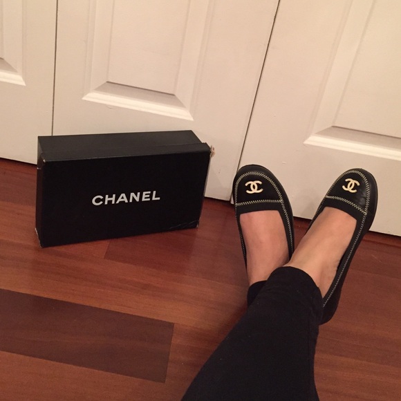 Chanel flats loafers moccasins