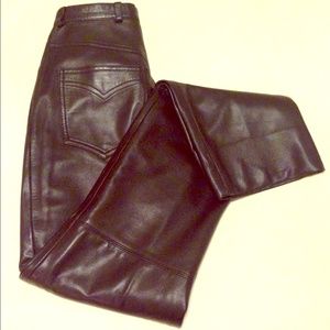 NWOT Escada Leather High-Waisted Pants