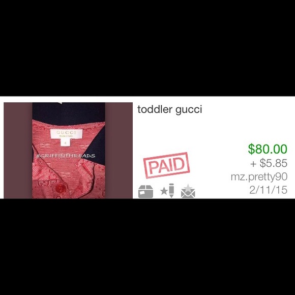 SOLD!! Authentic Gucci Shirt for a Toddler