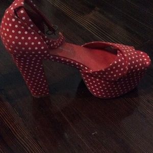 Jeffrey Campbell polka dot sandal size 8