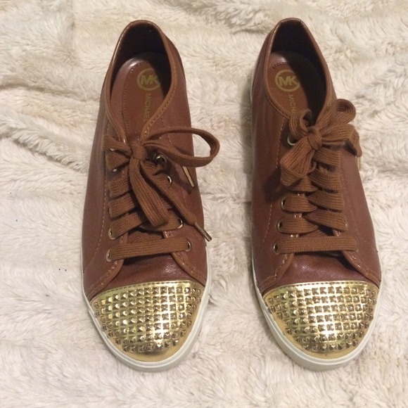 MK stud cap toe leather sneakers