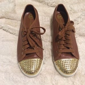 MK stud cap toe leather sneakers