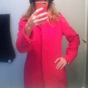 Hot pink XS London Fog wool coat!