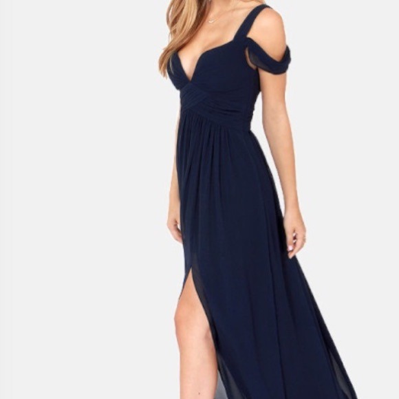 Navy prom dress NWT