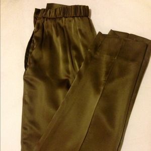 🎈SOLD Coldwater Creek Silk Olive Pants