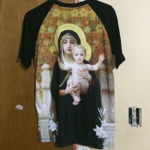 Shirt. Mary Holding Jesus.