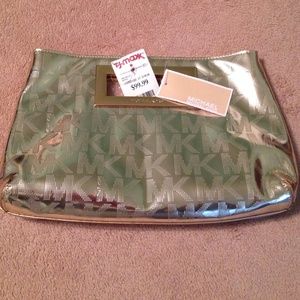 Michael kors gold clutch