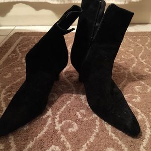 Black suede boots