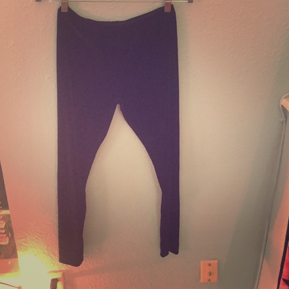 Black velvet leggings