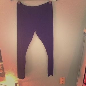 Black velvet leggings