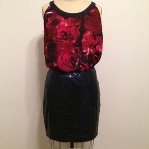 ‼️️Final Price‼️NWT Navy Sequin Skirt-Size Medium!