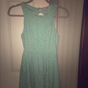 Teal lace dress from pacsun