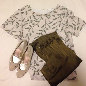 🎈SOLD Coldwater Creek Beaded Cream Blouse