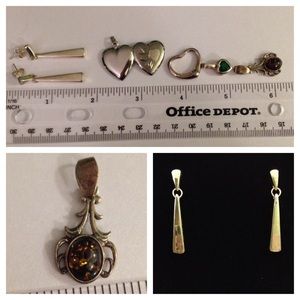 Assorted Sterling Silver Charms & Earrings Lot