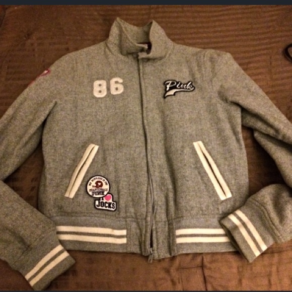 Pink varsity jacket !