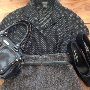 🎈SOLD Barneys NY Black Tweed Skirt