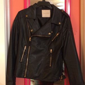 Black Faux Leather Jacket