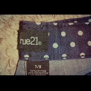 Rue21 Dark navy blue polka dot cropped jeans