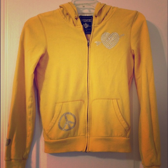 VS Pink Bling Zip Up Hoodie