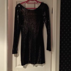 Black sequin dress