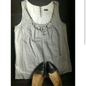 JUST REDUCED! J. Crew 100% cotton silver tank