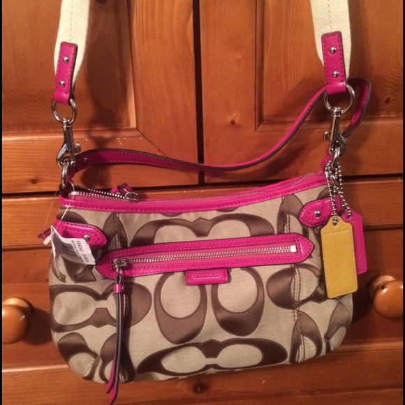 Pink/Brown coach bag.