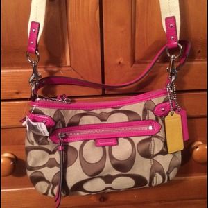 Pink/Brown coach bag.