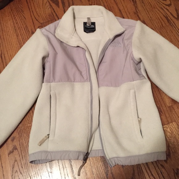 good condition white north face jacket