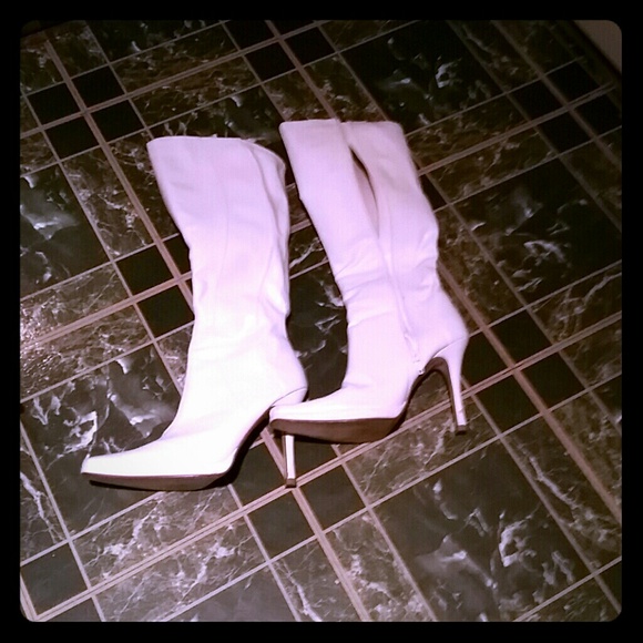 White Knee High Boots!