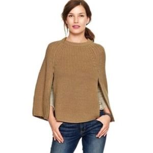 Gap Sweater Zip Cape in Cashew Crunch