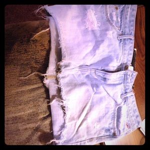 Light denim skirt
