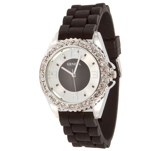 Geneva Jewelry - SOLD OUT Geneva Black Silicone Watch