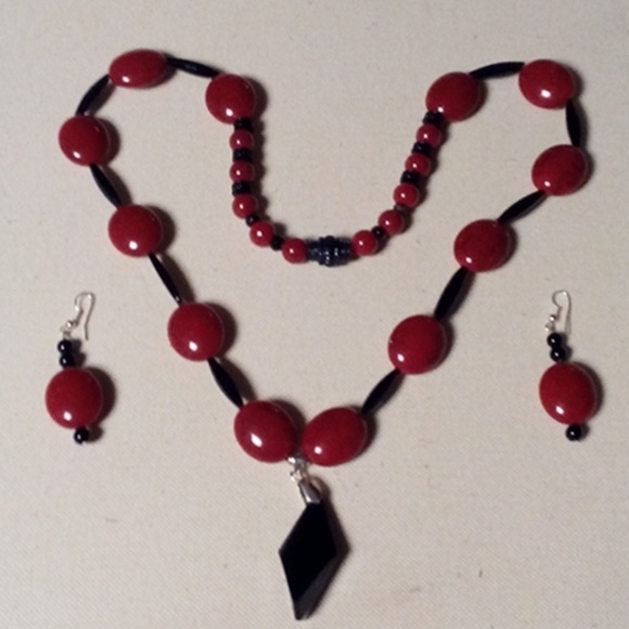 Necklace and earrings