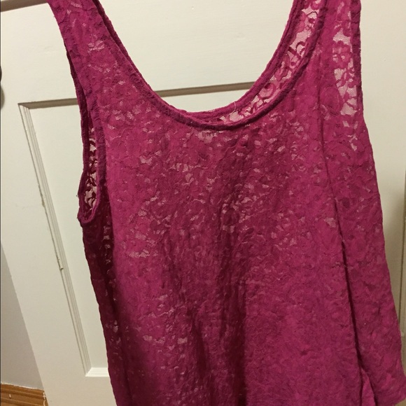 Purple lace top