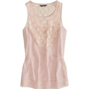 Blush high neck American Eagle top