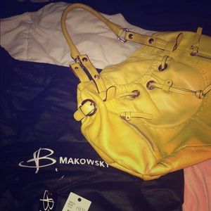 B Makowsky Yellow Purse