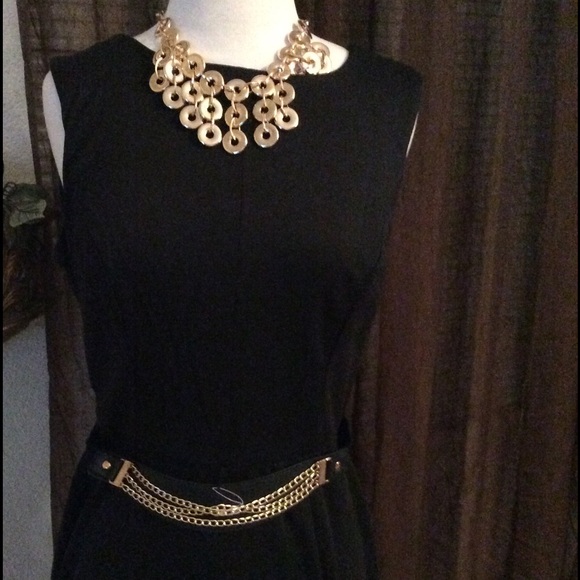 Sold in Bundle! Lovely Black Dress with Belt - Picture 4 of 4